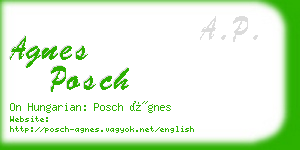 agnes posch business card
